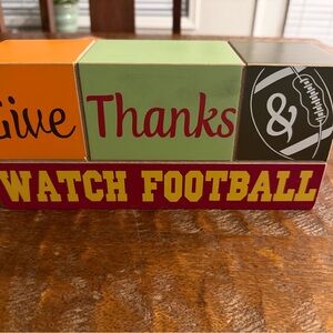 Colorful Thanksgiving Block Decor